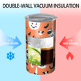 thumbnail image 2 of 20oz Coffee Tumblers Halloween Cats with Pumpkin and Bat Motifs Stainless Steel Vacuum Insulated Travel Tumbler Coffee Cups Mug with Lid and Straw with Cleaning Brush for Cold & Hot Drinks, 2 of 5