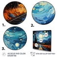 thumbnail image 3 of Designart "Vincent s Perspective Blue Train Rails I" Transportation Wall Art Living Room, 3 of 5