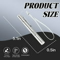 thumbnail image 3 of HIBIBUD 5Pcs Penlight,PushPen Light,Portable Pen Clip Pen Flashlight,Silver2, 3 of 7