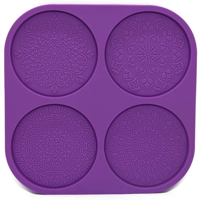 Changzhou DIY Mandala Fleur Feuilles sous-Verre Moule en Résine Silicone Rond sous-Verre Fleur Moules en Résine Époxy Moules en Silicone Outils Artisanaux