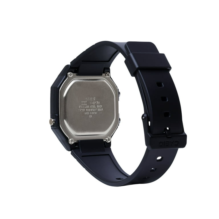 Casio Men's 'Classic' Quartz Resin Casual Watch Black W-217H