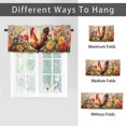 thumbnail image 6 of Rooster Valance Curtain for Kitchen Rustic Wooden Barn Farmhouse Floral Country Privacy Decorative Rod Pocket Short Window Valance Curtains 54 by 18 in, 1 Panel, 6 of 6