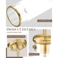 thumbnail image 3 of Lámpara Colgante JAZAVA PL107BG-2PK de Vidrio Esmerilado Dorado, Paquete de 2, 3 of 7