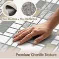 thumbnail image 6 of ODIKA 2'x3' Washable Throw Rug Bathroom Layout Structured Block Mosaic Symmetrical Farmhouse for Hallway, Study Room, Non-Slip Low Profile, Flatwoven, 6 of 7