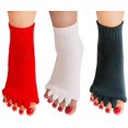 thumbnail image 1 of Yoga Deportes GYM Separador de cinco dedos Calcetines Alineación Dolor Salud Masaje Calcetines, Prevenir calambres en los pies, 3 pares Namotu CZYD-ZC121, 1 of 4