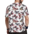 thumbnail image 2 of Wukai Vintage Butterflies Print Men's Short-Sleeved Mesh T-Shirt,Quick-Dry Short Sleeve Workout T-Shirt-, 2 of 8