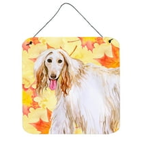 Afghan Hound Fall Wall or Door Hanging Prints Yellow