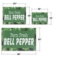 thumbnail image 3 of Farm Fresh Bell Pepper Vinyl Decal 18 Inch x 24 Inch Weatherproof Heavy-Duty Adhesive Backing | Fresh Vegetables, Grocery Stalls, Seasonal Offers | Made in USA, 3 of 6