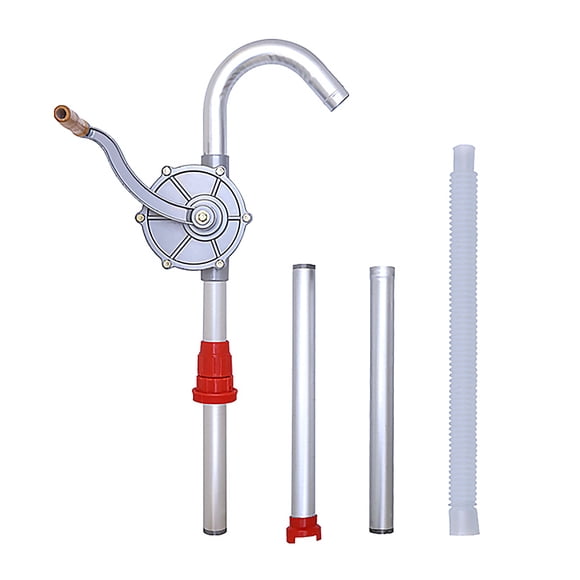 RULLINE 15 to 55 Gallon Drum Pump, Aluminum Rotary Hand Pump Manual Liquid Transfer, Heavy Duty Rotary Drum Pump for Gasoline Fuel Diesel, Hydraulic Oil, Kerosene