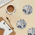 thumbnail image 6 of Multi-Shape Mdf Cork Coaster 4 Pieces Of Anti-Slip, Anti-Wear And Anti-Fouling 3.9in Easy To Clean And Stable Structure Navy Geometric Patterns_2 Round Shape, 6 of 7
