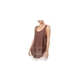 thumbnail image 1 of Rachel Roy Womens Contrast Sweater Tank Top, Brown, X-Small, 1 of 2