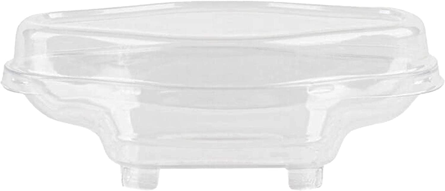 5oz Clear Plastic Dessert Containers with Dome Lids Boat Shaped