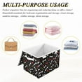 thumbnail image 7 of Bones Hearts Dots Valentine Foldable Storage Bin with Lid and Handle Collapsible Storage Box 16.5 x 12.6 x 11.8 inches, 7 of 7