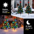 thumbnail image 3 of PUCACHI Solar Christmas Tree Outdoor 4 Pack, 8 Modes Solar Xmas Tree Lights with 80 Strawberry Multicolor Lights, IP65 Waterproof, for Porch Pathway Yard Garden Lawn, 3 of 8
