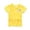 Yellow, variant on Gyujnb Girls Ribbed Knit Short Sleeve Tee with Lettuce and Apple Tree Embroidery Casual Summer Top,18-24 Months