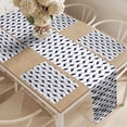 thumbnail image 2 of Ambesonne Anchor Table Runner & Placemats, Aquatic Modern Sharks, Placemat 4 pcs + Runner 16"x90", Indigo White, 2 of 2