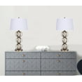 thumbnail image 2 of 29.5" Gold Plated Table Lamps w/ Off-White Linen Drum Shades (Set of 2), 2 of 5