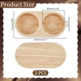thumbnail image 2 of 2 PCS Wooden Tray for Salt and Pepper Grinder Set Round Salt and Pepper Set for Kitchen Table Countertop Kitchen Storage Holder fit Many Mills & Shakers Accessories, 2 of 7