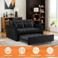 thumbnail image 4 of Hommoo 3 in 1 Convertible Pull Out Sofa Futon Bed, Loveseat Sleeper Sofa, Black, 4 of 8