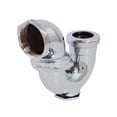thumbnail image 2 of Highcraft 13151 LA Pattern Trap with Drain Plug for Tubular Drain Applications, 1-1/2 in. IPS x 1-1/4 in., Brass, Chrome Plated, 2 of 5