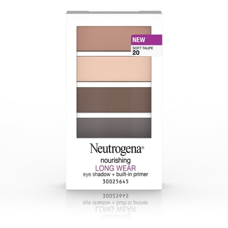 Neutrogena Nourishing Long Wear Eye Shadow + Built-In Primer, 20 Soft Taupe, .24 Oz.