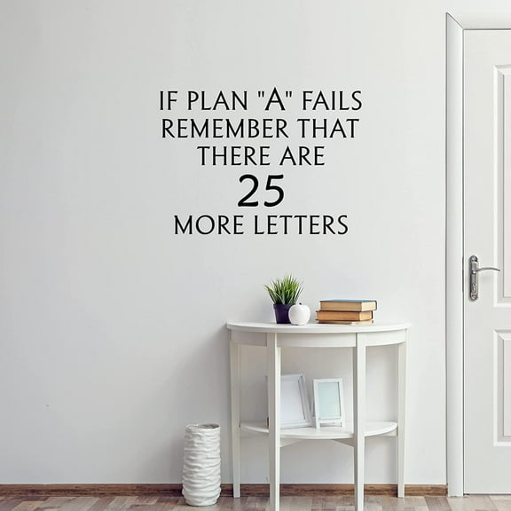 VWAQ If A Plan Fails Vinyl Wall Art Motivational Decal Quote Inspirational Home Decor
