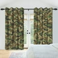 thumbnail image 3 of Green Camouflage Bedroom Curtains, Military Style Blackout Window Drapes for Bedroom Living Room 2 Panel Sets, 42x84 Inch, 3 of 6