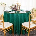 thumbnail image 1 of Wedding Linens Inc. 132" Round Crushed Taffeta Tablecloth Crinkle Taffeta Tablecloths Table Cover Linens for Wedding, Events, Decorations - Hunter Green / Holly Green, 1 of 1