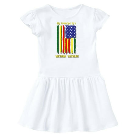 

Inktastic My Grandpa is a Vietnam Veteran Gift Toddler Girl Dress