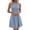 *1-Blue, variant on Women's V-Neck Wrap Front Short Sleeve Dress,Ladies Lightweight A-Line Swing Mini Dress,Everyday Work and Date Night Wear For Women,Black,S-2XL