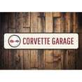 thumbnail image 1 of Corvette Garage Novelty Sign, Metal Wall Decor - 4x18 inches, 1 of 4