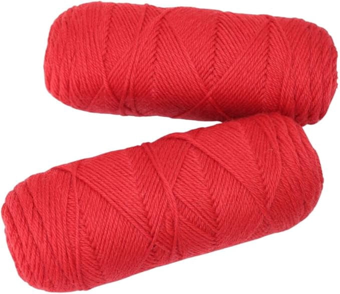 Knnitsilk 100% Merino Wool Yarn-Red| 200+ Yards| 100gx5 Count |500 Grams |Friendly Handcrafted Material for Knitting, Crochet, and & Weaving