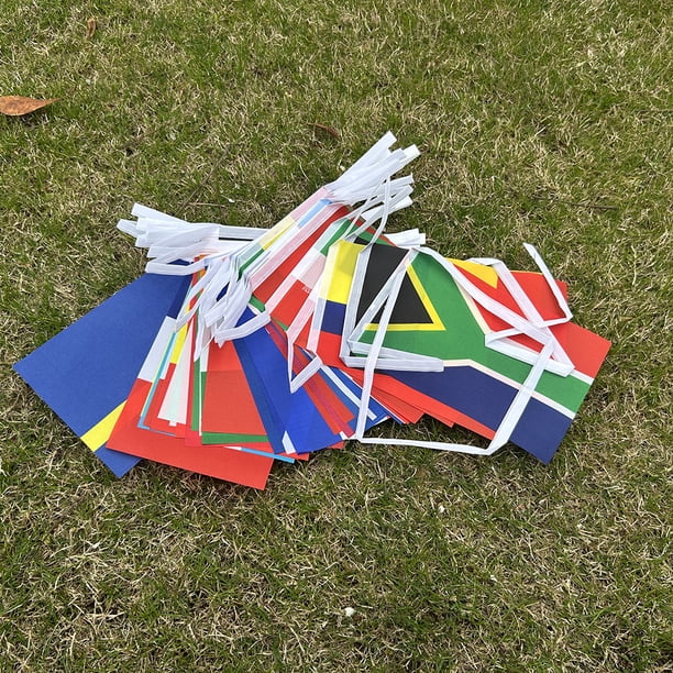 Guirnalda de banderas de 42 países del mundo, 14x21cm, NUEVA, para la Copa de Fútbol 2026, Decoración de eventos,48 Countries Flag