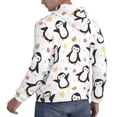 thumbnail image 6 of Salouo Colorful Hearts Penguin Pattern Men's Fall Hoodie Sweatshirt,Sport Hoodie with Pockets for Men Pullover Casual Hooded Sweatshirt-Medium, 6 of 7