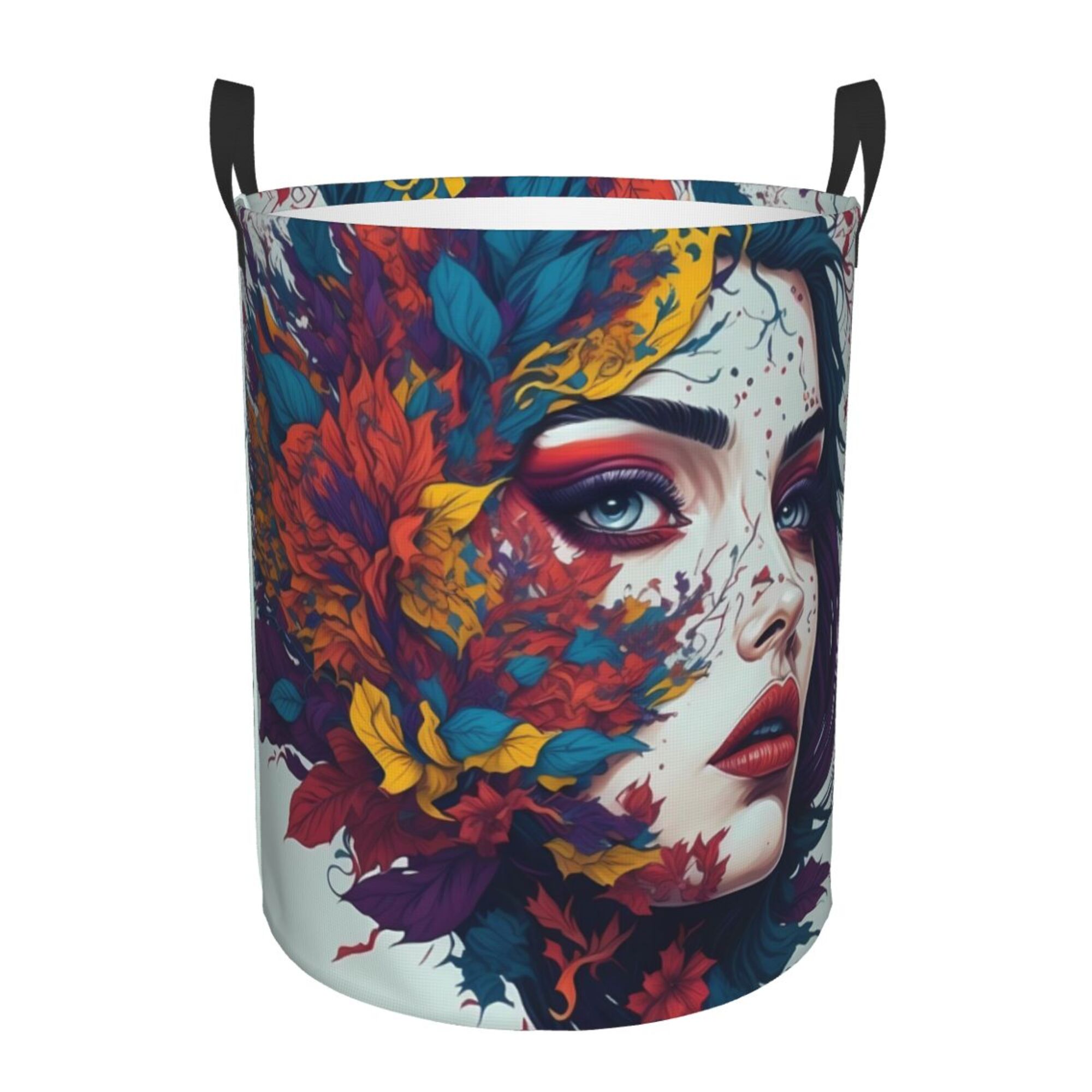 ZICANCN Laundry Basket Organizer, Art Expensive Girl Collapsible Hamper