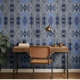 thumbnail image 3 of S4Sassy Self-Stick Decorative Boho Wallpaper, Diamond Geometric Print Wall Paper, Textured Vinyl Waterproof Contact Paper, Blue, 25"X 240" Removable Renter Friendly Walls Covering For Bedroom, Rooms, 3 of 8