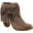 Taupe, variant on Women's Auriga Ankle Fringe Bootie