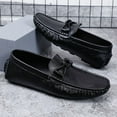 thumbnail image 3 of Big Size Men's Casual Loafers Slip On Leather Shoes Comfortable Lightweight Driving Shoes Male Moccasins Classic Penny Loafer Flats Boat Shoes Outdoor Walking Shoes, 3 of 12
