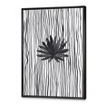 thumbnail image 3 of Designart 'Black and White Striped Under Tropical Leaf III' Modern Framed Canvas Wall Art Print, 3 of 5