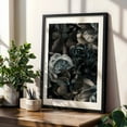 thumbnail image 4 of Midnight Flower Garden Moody Baroque Opulence Teal Grey - Painting Floral Botanical Flowers Modern Art Abstract Nature Vintage Black Framed Wall Art Print 16 x 24 inches, 4 of 8