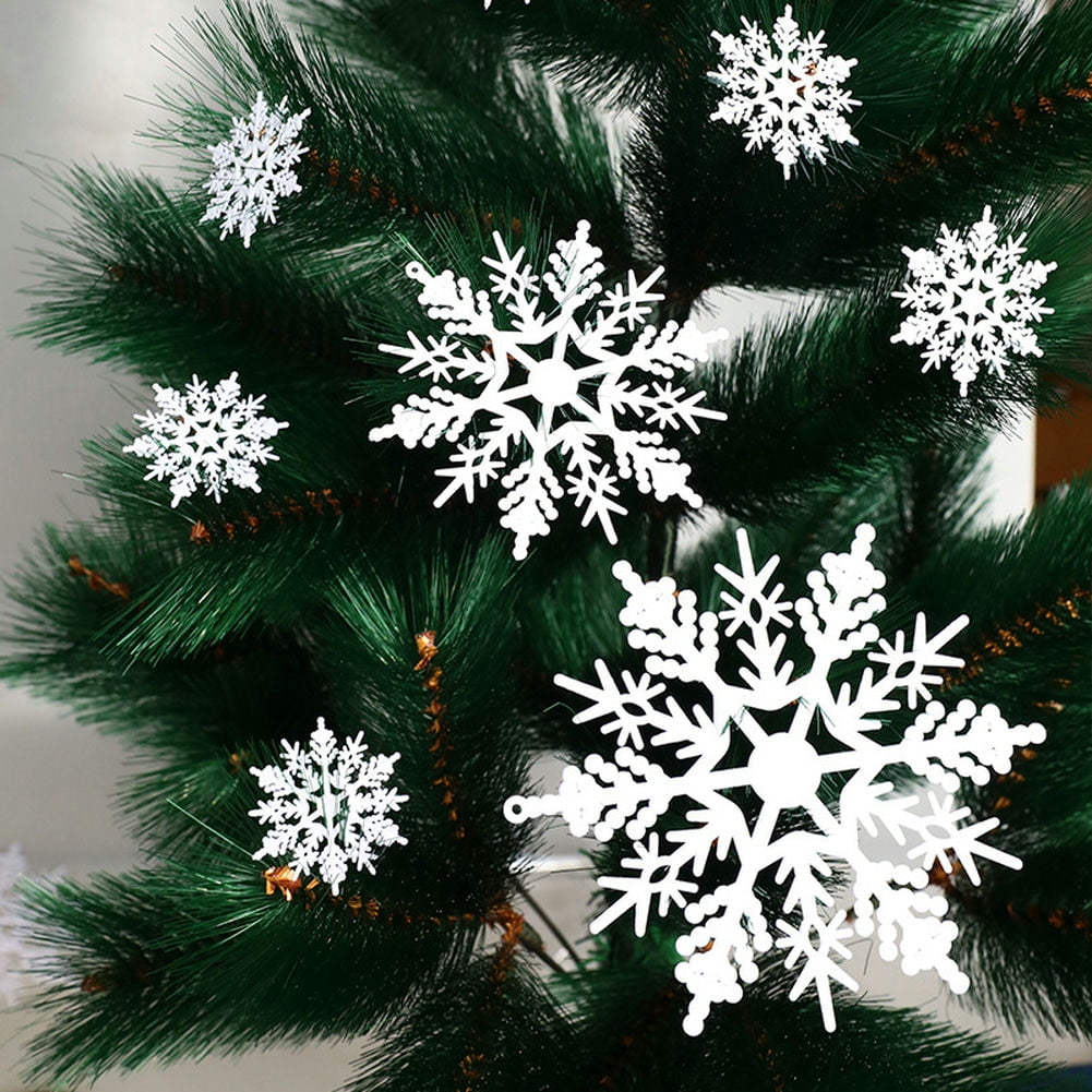 KYAIGUO Christmas Tree Snowflake Decorations Plastic Christmas