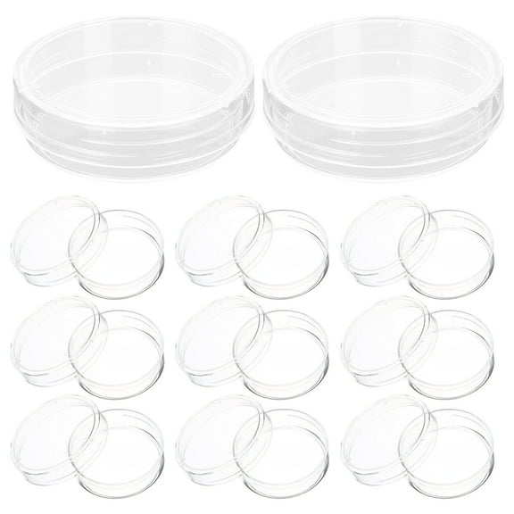 KALLORY 30Pcs Circular Petri Dishes Tissue Culture Containers for School Teaching Use 1.4x1.4x0.6in