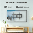 thumbnail image 4 of USX MOUNT Large Tilting TV Wall Mount for 37-95" TVs, Universal tv mount with Capacity 132 lbs up to 600x400mm VESA, 24" Wood Stud, 4 of 9
