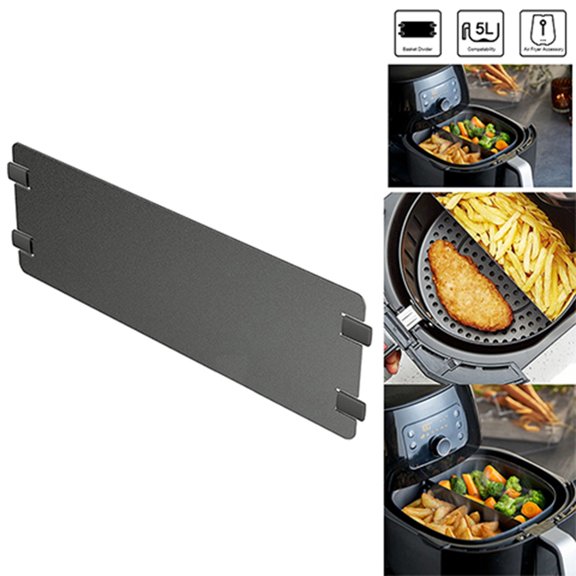 Huayishang Insulation Pads Air Fryer Basket Divider,Fit with 5.3-5.8Qt Air Fryer,Air Fryer Cooking Divider Keeps Food Separated, Kitchen Essentials Clearance Sale Black