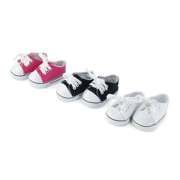 Emily Rose 14.5 inch Doll Clothes Shoes 3 Pack 14 inch Doll Canvas Sneakers