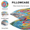 thumbnail image 5 of Throw Pillow Covers 18x18 Inch Set of 2, Blue Summer Pool Waterproof Outdoor Pillow Covers, Watermelon Swimming Ring Slippers Decorative Cushion Pillowcases for Couch, Sofa, Bed, Garden, Patio, 5 of 9