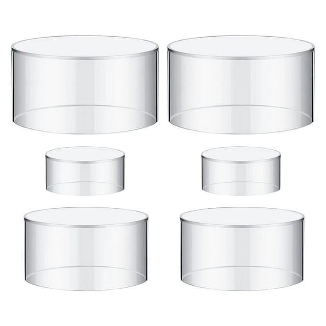 6 elevadores de acrílico para buffet, organizador de joyas, caja transparente para guardar joyas, pulseras, anillos, para eventos, fiestas y catering.