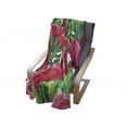 thumbnail image 4 of Flamingo Soft Flannel Fleece Throw Blanket, Flamingos Sitting on Macro Tropic Exotic Leaves Graphic in Retro Style Artwork, Cozy Plush for Indoor and Outdoor Use, 70" x 90", Pink Green, by Ambesonne, 4 of 6