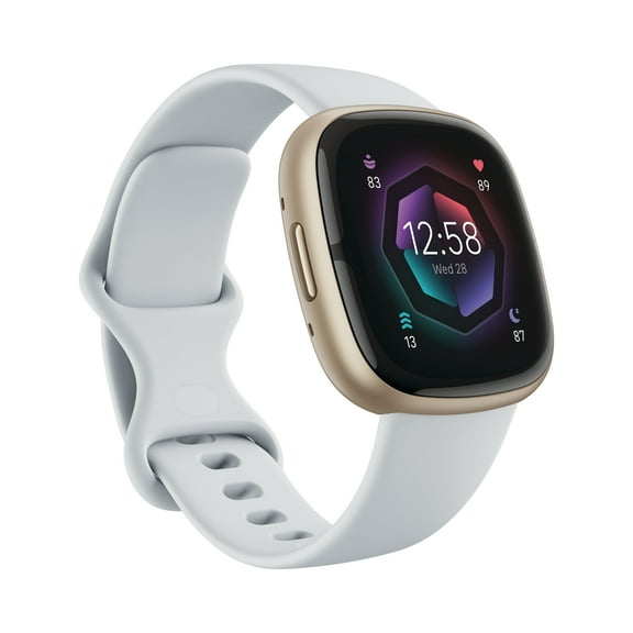 Fitbit Sense 2 Advanced Health and Fitness Smartwatch with Tools to Manage Stress and Sleep, ECG app, SpO2, 24/7 heart rate and GPS. Fitbit Sense 2 in Blue Mist / Soft Gold Aluminum.