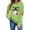 Green Sweatshirts, variant on Jsaierl Women's Halloween Sweatshirts Spooky Ghost Graphic Pullovers Fall Holiday Round Neck Long Sleeve Sweater Tops Halloween Costumes, Sizes S-2XL